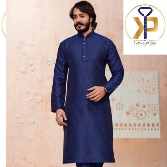 Blue Kurta Pyjama Set - Picture 1 of 1